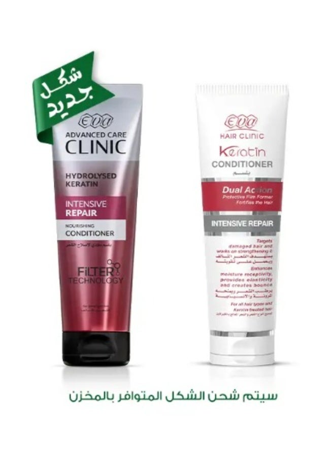 إيفا بلسم الكيراتين ثنائي المفعول لإصلاح مكثف لجميع أنواع الشعر 230 مل - Image 1